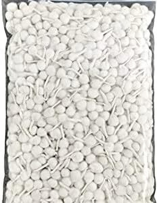 Anjana Creationss Cotton White Tip Wicks Hand Made Round Shape Diya Batti Wick Phool Batti Cotton Wick(Pack of 251)