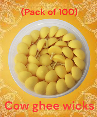 Naagvanshi High-Quality Cotton Diya Wicks – 100 Pack for Ghee/Oil Lamp Puja Rituals Cotton Wick