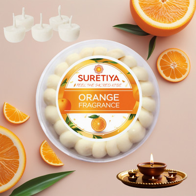 SURETIYA ORANGE COW GHEE DIYA BATTI (PACK OF 50) FOR DAILY POOJA, AARTI, DIWALI Cotton Wick(Pack of 50)