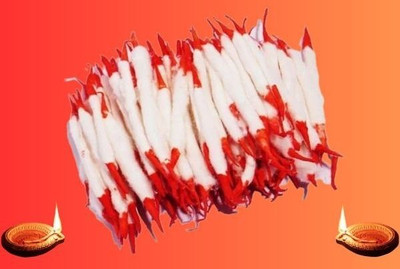 Sadhana 500 Cotton Long Baati | Diya Baat iFor Pooja | 3 inch Long Cotton Wick(Pack of 3)