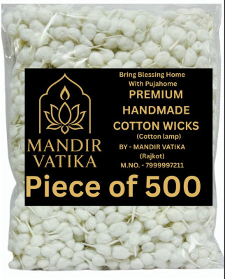 smartfin Batti Round Cotton Wicks Handmade GOL Batti for Pooja Aarti Navratri Cotton Wick
