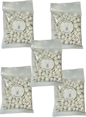 SACRED ESSENCE Phool Batti Round Cotton White Wicks Cotton Wick(Pack of 5)