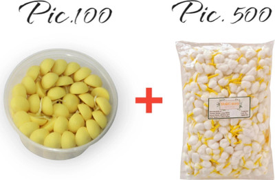 Bhakti aura ll ghee Diya Batti (pic. 100) ll round cotton wicks ( pic. 500) Cotton Wick(Pack of 2)