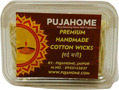 pujahome Handmade Round Long Cotton Wicks/Diya Batti for Pooja - 1000 Pieces Cotton Wick(Pack of 1000)