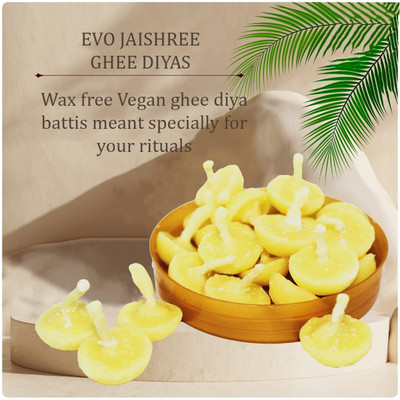 Evolife Ghee Diya Pack OF 50 PCS Cotton Wick(Pack of 50)