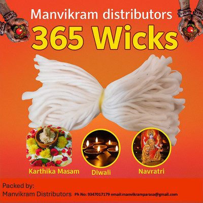 Manvikram MKRM 365 WICKS - PACK OF 5 Cotton Wick(Pack of 5)
