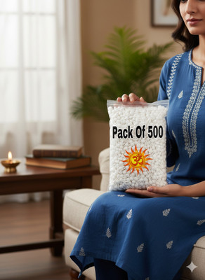 Cbs Enterprises Round Cotton Wicks – Short Type – 500 Pack – Puja Samagri & Aarti Cotton Wick