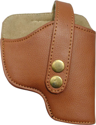 SandhuGunHouse Co2 Revolver Cover( Webley MK VI, S&W, Dan Wesson, Colt etc. Simuller Size) Racquet Carry Case/Cover Free Size(Brown)