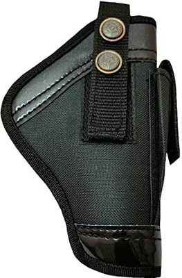 AMF Collections Nylon 9 mm Revolver Pistol Racquet Carry Case Pistol/Gun Cover Free Size(Black)