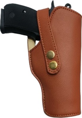 SandhuGunHouse Co2 Pistal Leather Right Hand Clip Cover Air Pistol/Gun Cover Free Size(Brown)