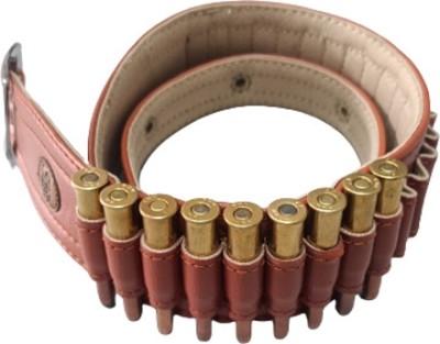 SandhuGunHouse 315 Bore Cartridges Leather™ Belt Racquet Carry Case/Cover Free Size(Brown)