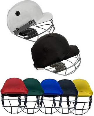 Raizex Colored Helmet Skin Cover, Cricket Batting Helmet Clads, Helmet Outer Skin Club Cover Free Size(Black)