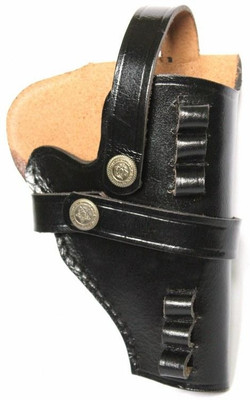 Kumar's Trend Unisex Leather 9 mm Revolver Pistol Gun Cover Holster Racquet Carry Case. Pistol/Gun Cover Free Size(Black)
