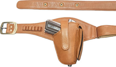 SandhuGunHouse .32 Bore Pistol With Magzine Leather Racquet Carry Case/Cover, Pistol/Gun Cover Free Size(Brown)