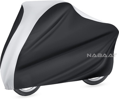 Nabaat Universal Waterproof Dust Cycle / Bicycle Cover for Outdoor (Black & Silver) Bicycle Cover Free Size(Black)