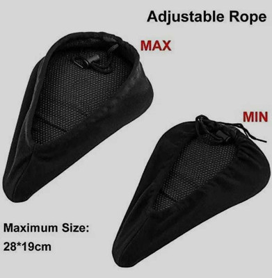 Nevtaa Bycycle Seat Cover, Saddla Cushion for Bicycle Seat cover Silicon Gel Bicycle Seat Cover Free Size(Black)