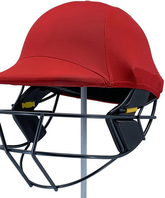 Raizex Colored Helmet Skin Cover, Cricket Batting Helmet Clads, Helmet Outer Skin Club Cover Free Size(Red)