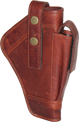 Wego We-Go Genuine Leather Pistol/Gun Cover Free Size(Brown)