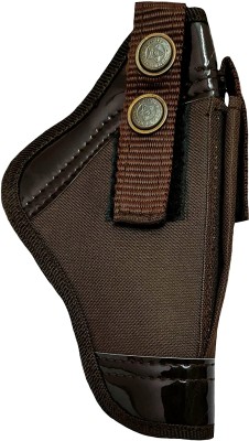 ZQARJAN Nylon 9 mm Revolver Gun Pistol Racquet Carry Case Holster/ Pistol/Gun Cover Free Size(Brown)