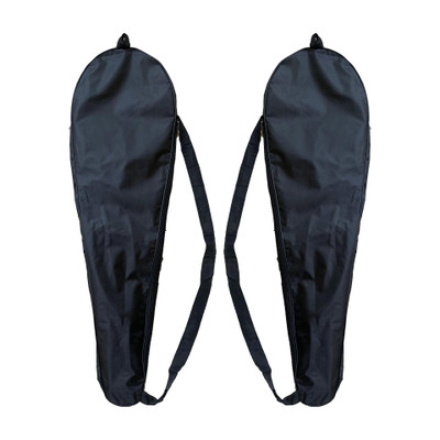 Kataar Enterprises (Pack of 2) KE Plain Black Badminton Cover (Polyster Material)(Standard Strap) Racquet Carry Case/Cover Free Size(Black)