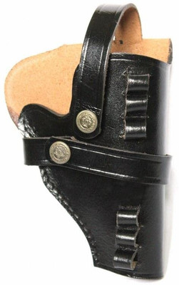 AMF Collections black Leather gn cover Pistol/Gun Cover Free Size(Black)