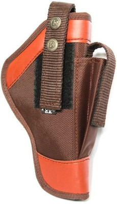 Kumar's Trend Nylon 9 mm Revolver Pistol Racquet Brown Carry Case Pistol/Gun Cover Free Size(Brown)