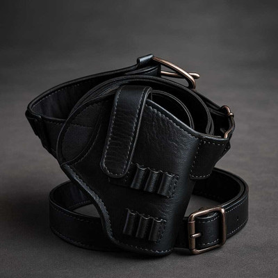 JGG Jain Gift Gallery Pistol Belt Cover, 18 cm x 13 cm Carry Free Size Pistol/Gun Cover Free Size Pistol/Gun Cover Free Size(Black)