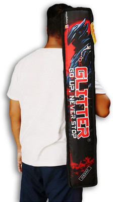 Glitter CRICKET BAT COVER YODHA RED FULL PADDED WITH MOBILE POCKET Bat Cover Free Size(Red)