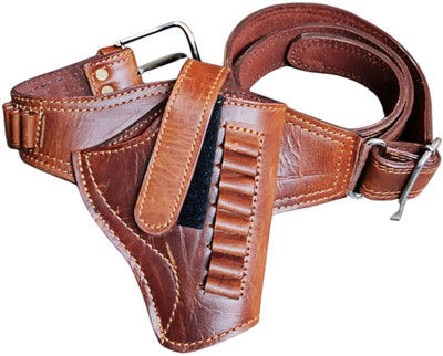 JGG Jain Gift Gallery Pistol Belt Cover, 18 cm x 13 cm Carry Free Size Pistol/Gun Cover Free Size Pistol/Gun Cover Free Size(Brown)