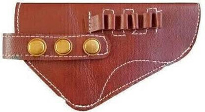 POPSINGH1 Premium Stylish Leather Waist Belt withToy Revolver Holster Adjustable Gun Cover Pistol/Gun Cover Free Size(Brown)