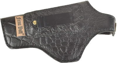 Bespoke Pelle 32 Pistol Holster Cover in Black Print Leather (Prints May Vary Pistol/Gun Cover M(Black)