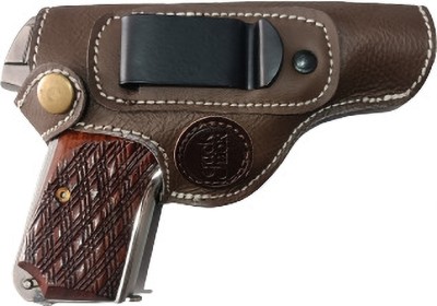 SandhuGunHouse 32 Bore Pistol Inner Leather Soft Cover Racquet Carry Case/Cover Free Size(Brown)