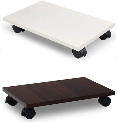 UniShop Heavy Duty Wooden CPU trolley with Locking Wheels CPU Holder(Wooden)