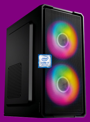 KEAMPER Core i7 - 2600 Processor [4 Cores, 8 Threads, 3.40 GHz] [AID-N5] Gaming PC | Dual RGB Fans | Intel® Core™ i7-2600 Quad Core Processor (8 GB RAM/Intel UHD Graphics/256 GB SSD Capacity/Windows 11 Pro) Mini Tower with MS Office