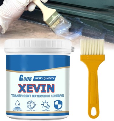 Xevin Transparent Waterproof Glue & Brush, Water Leakage Solution liquid Roof sealant Crack Filler(300 ml)