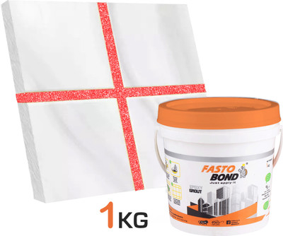 Fastobond 1 Kg Epoxy Tile Grout 3 Components Kesar Silver Crack Filler(1 kg)