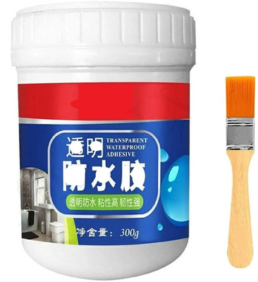 KM CREATION Transparent Waterproof Glue With Brush For Roof Wall Tiles Leakage Solution Adhesive(300 g)
