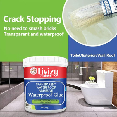 ZENIX CREATION Transparent Waterproof Sealant Glue Anti-Leakage Crack Seal Adhesive(300 g)