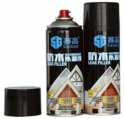 PKK TRADERS Instant Waterproofing Repair Anti-corrosion black Spray Paint 450 ml Adhesive(450 ml)