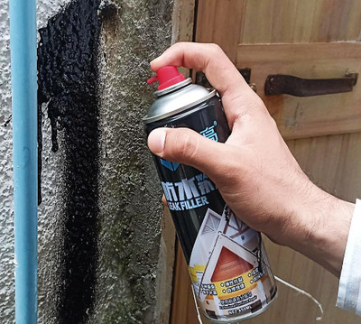 crockdile Sealant Plus: All-Weather Solution, Stops Leaks Fast, Paintable Crack Filler(450 g)
