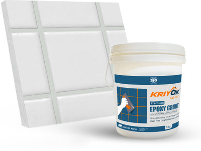 KRIYOK Premium Epoxy Tile Grout |Solid Regular Colors Tiles Epoxy Grout (Silver Shadow) Crack Filler(1 kg)