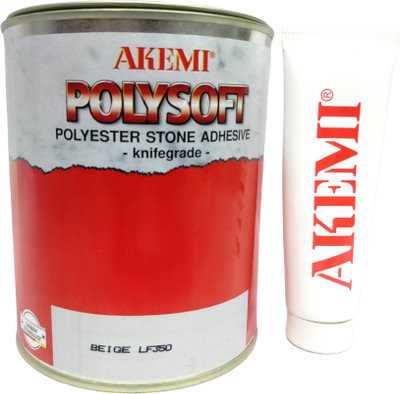 Akemi Polyester Stone Adhesive (Polysoft Beige LF350) [1.5 KG] Crack Filler(1.5 kg)
