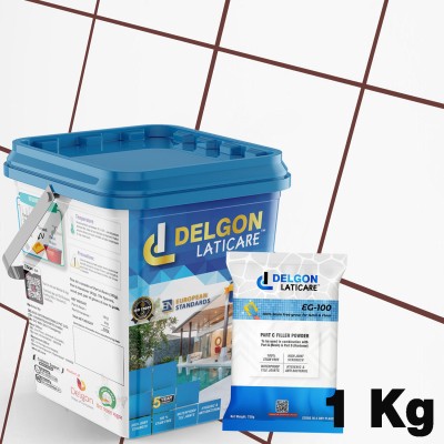 Delgon Laticare Premium Epoxy Grout for Tiles EG-100 (1kg) (Dark Choco - 23) Crack Filler(1 kg)