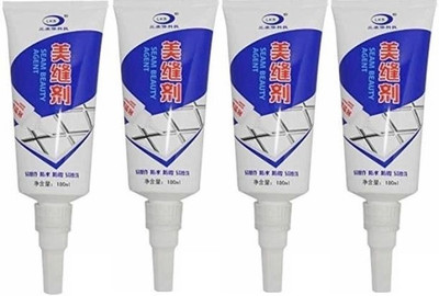 My Machine Pack of 4 Tiles Gap Filler Waterproof Crack Grout Agent Water Resistant Silicone Crack Filler(180 ml)