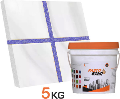 Fastobond 5 Kg Epoxy Tile Grout 3 Components Alpen blue Silver Crack Filler(5 kg)