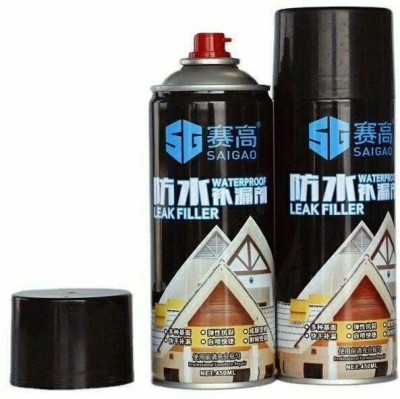 CITYCART Waterproof Repair & Sealant Spray Leak Seal Rubber Coating (Black) Crack Filler(450 ml)