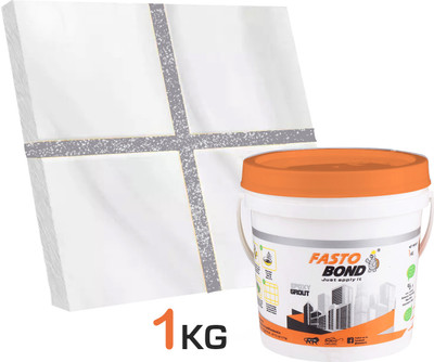 Fastobond 1 Kg Epoxy Tile Grout 3 Components Ad gray Silver Crack Filler(1 kg)