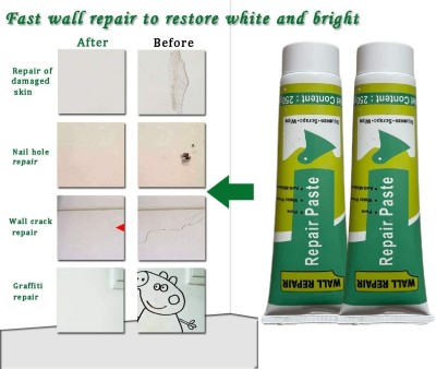 MetriteINDIA 2PCS Wall Repair Paste for Filling Cracks, Holes, Easy wall/Tiles repair kit G17 Adhesive(500 ml)