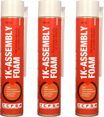 ICFS 1k Assembly Polyurethane Expansion PU Foam Spray 750 ml - Pack of 3 Crack Filler(2250 ml)