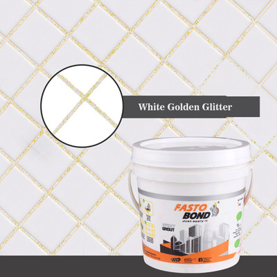 Fastobond Glitter Epoxy Tile Grout 3 Components White Golden Crack Filler(1 kg)